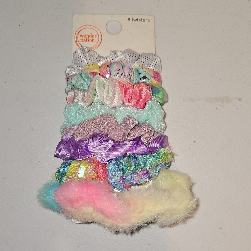 Wonder Nation Girls Assorted Hair Twisters, 8-Piece, Multicolor New